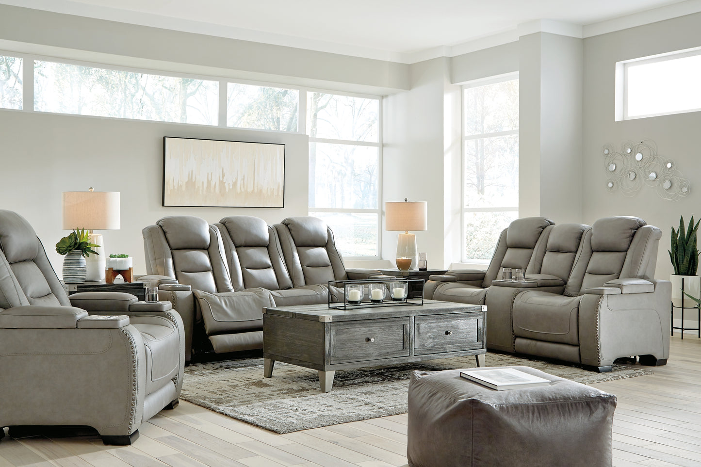 The Man-Den Sofa, Loveseat and Recliner