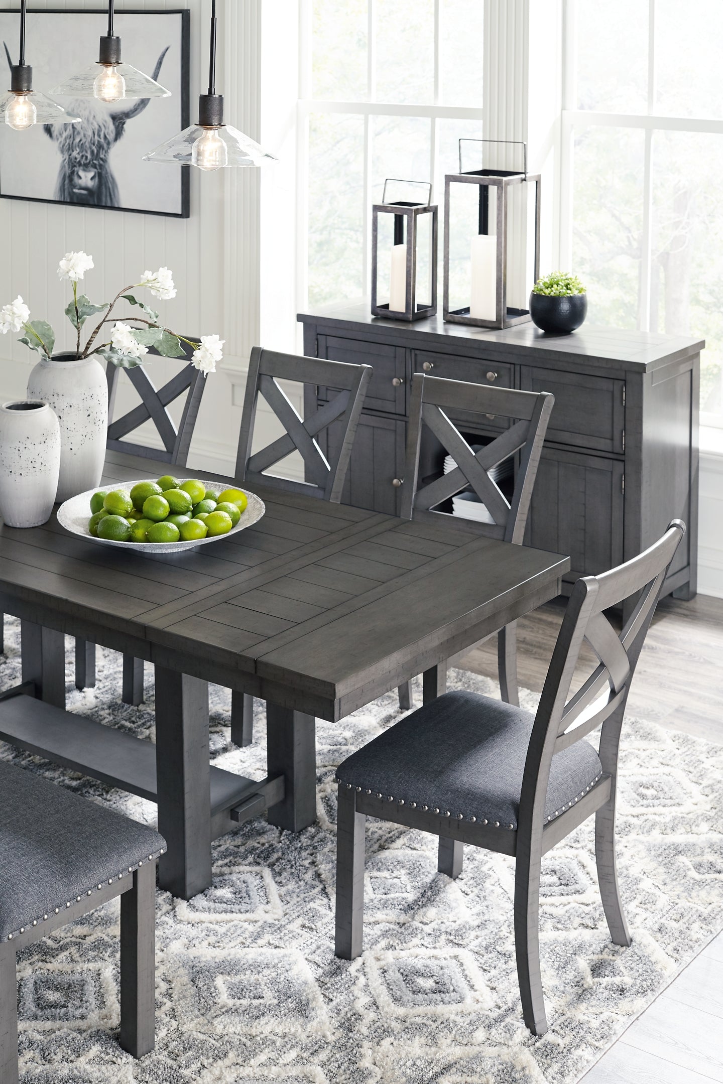 Myshanna Dining Table and 4 Chairs