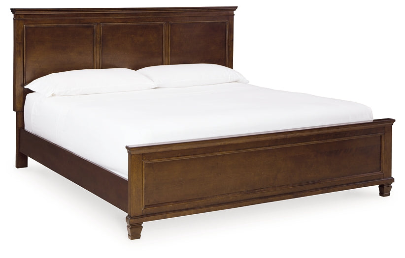 Danabrin King Panel Bed with Mirrored Dresser, Chest and 2 Nightstands